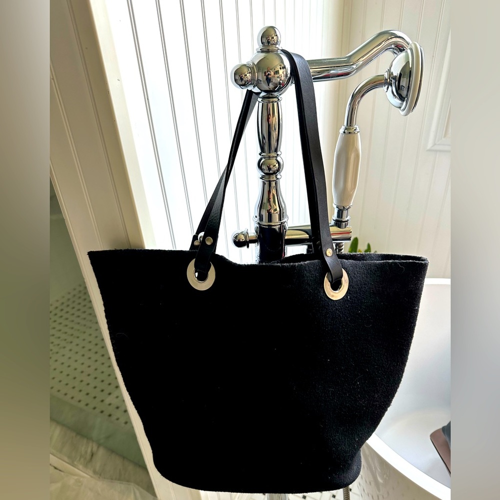 Large black Banana Republic wool tote